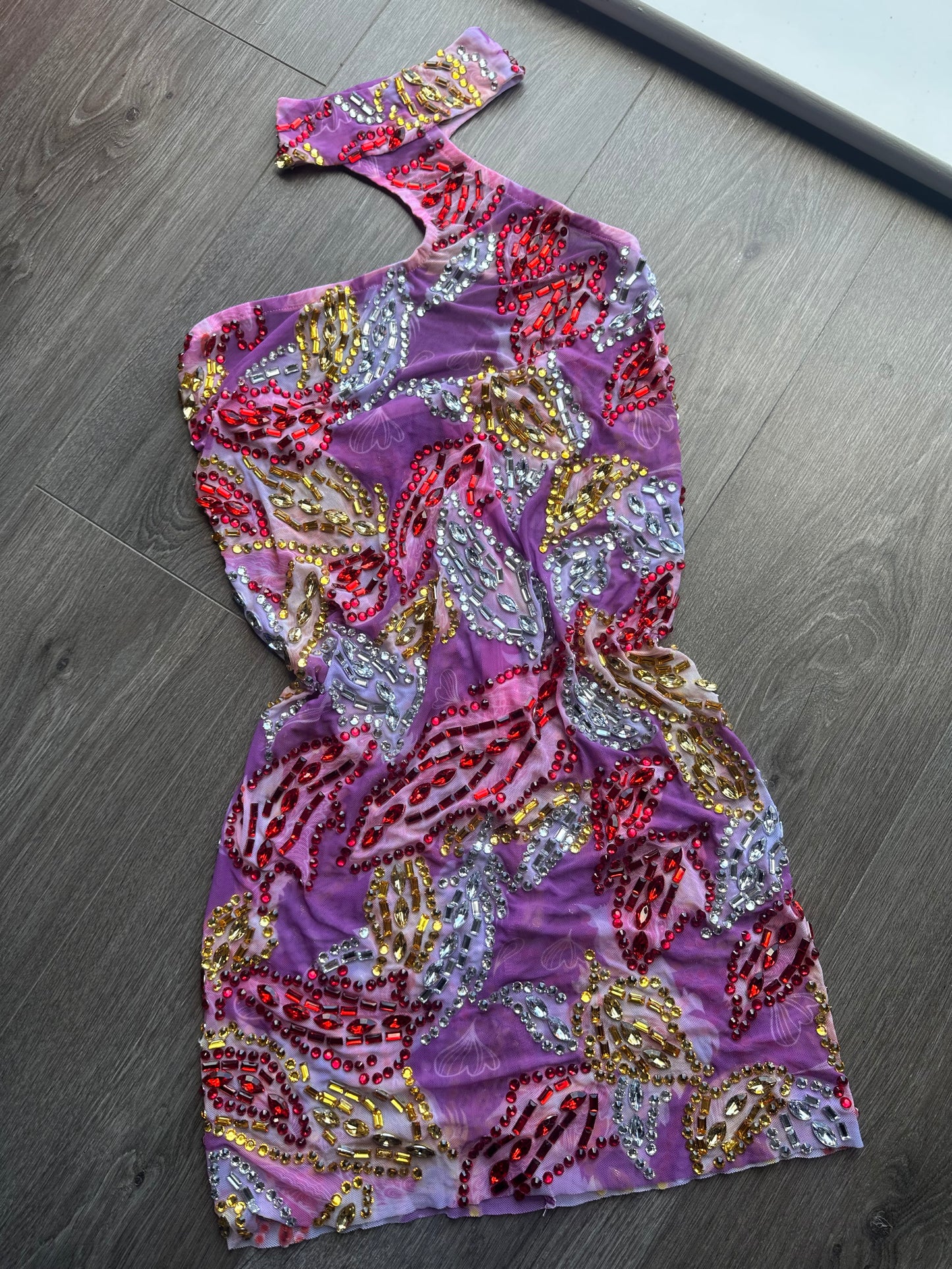 Ivy Sheer Embellished Mini Dress