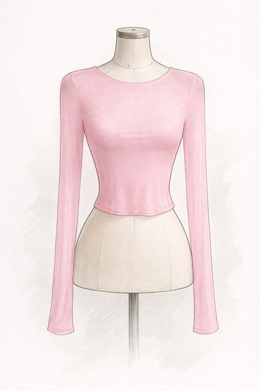 LIANNA mesh long sleeve tee